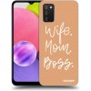 Picasee silikónový prehľadný obal pre Samsung Galaxy A03s A037G - Boss Mama Picasee silikónový prehľadný obal pre Samsung Galaxy A03s A037G - Boss Mama