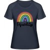 MyMate Predĺžené Tričko MY120 Dúhový dizajn Equality Navy MyMate Predĺžené Tričko MY120 Dúhový dizajn Equality Navy
