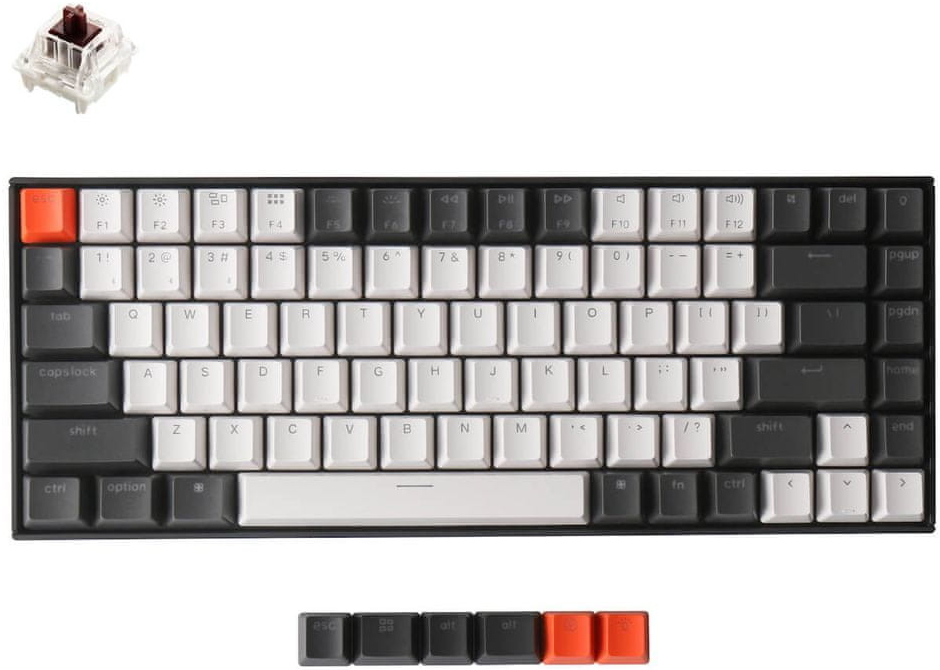 Keychron K2 Hot-swappable v2 RGB Aluminium Gateron Brown K2-C3H