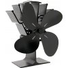 Ventilátor na kachle FLAMINGO štvorlopatkový, čierny Ventilátor na kachle FLAMINGO štvorlopatkový, čierny