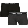 Urban Classics Men Boxer Shorts Double Pack Black/Charcoal