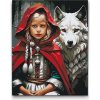 Vymalujsisam.sk Maľovanie podľa čísiel - Dievča a biely vlk Veľkosť: 30x40cm, Rám: Na plastovej doske Vymalujsisam.sk Maľovanie podľa čísiel - Dievča a biely vlk Veľkosť: 30x40cm, Rám: Na plastovej doske