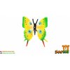 Motýľ tropický Papilio/vidlochvost zeleno-žltý zooted plast 5,5cm Motýľ tropický Papilio/vidlochvost zeleno-žltý zooted plast 5,5cm