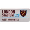 WEST HAM UNITED FC Plechová ceduľa West Ham United FC, biela, 40x18 cm WEST HAM UNITED FC Plechová ceduľa West Ham United FC, biela, 40x18 cm