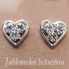Náušnice srdiečko vykladané kamienkami DOUBLE HEART Náušnice srdiečko vykladané kamienkami DOUBLE HEART