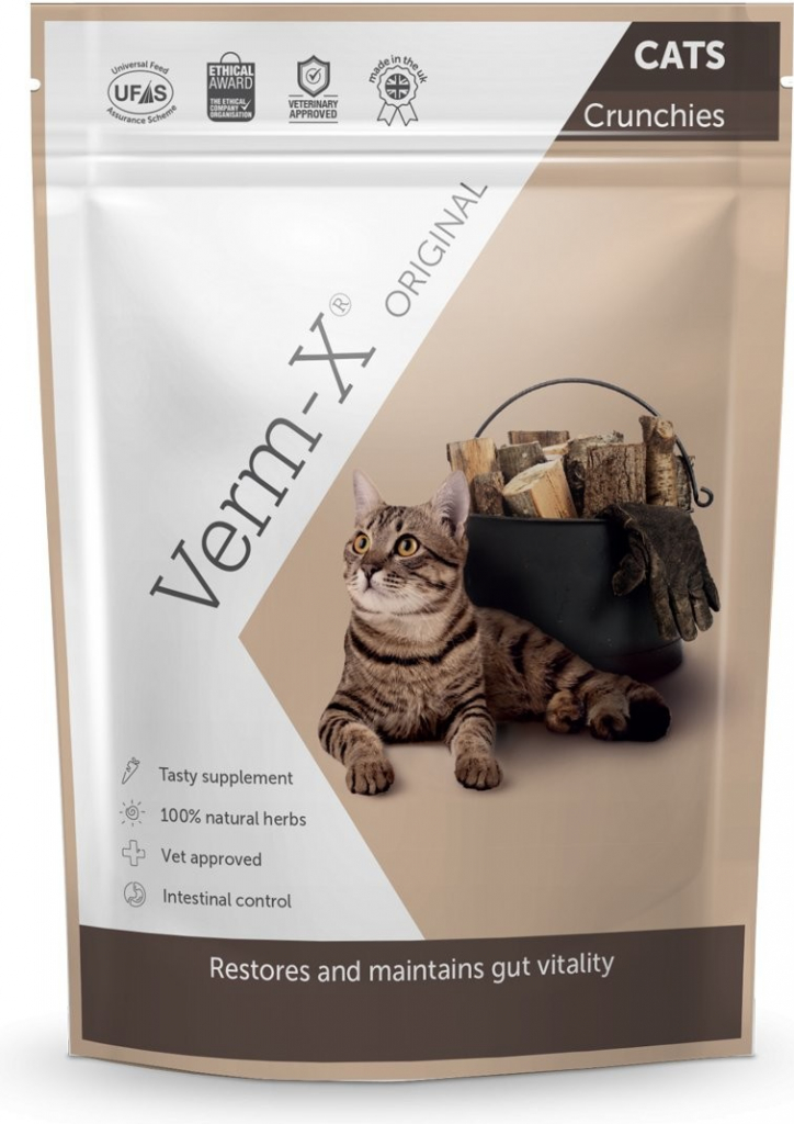 Verm-X Přírodní granule proti střevním parazitům pro kočky 120 g