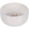 Flamingo miska pre hlodavcov ZIPPY RABBIT CERAMIC ROUND biela 11,5 x 1,5 x 5,3cm 325 ml