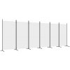 VidaXL 6-dielna zástena biela 520 x 180 cm látka