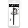 Penisplug Dilator - silikónový uretrálny dilatátor s krúžkom na žaluď 0,6 mm - čierny