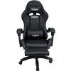 R-SPORT Herné kreslo KM4 s masážnym vankúšom a opierkou nôh, čierne R-SPORT Herné kreslo KM4 s masážnym vankúšom a opierkou nôh, čierne