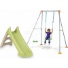 Smoby Set šmykľavka s vodnou hrou a hojdačka s kovovou konštrukciou XS Slide Life dĺžka šmyku 90 cm