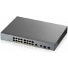 Zyxel GS1350-18HP 18 Port smart managed CCTV PoE switch, long range, 250W, 16x GbE, 2x combo RJ45/SFP GS1350-18HP-EU0101F Zyxel GS1350-18HP 18 Port smart managed CCTV PoE switch, long range, 250W, 16x GbE, 2x combo RJ45/SFP GS1350-18HP-EU0101F