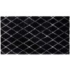 Čierna prateľná vstupná rohož FLOMA Lima Rectangle - Rhombus - dĺžka 67 cm, šírka 120 cm, výška 0,7 cm Čierna prateľná vstupná rohož FLOMA Lima Rectangle - Rhombus - dĺžka 67 cm, šírka 120 cm, výška 0,7 cm