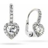Dámske náušnice z bieleho zlata v tvare srdiečok k8837Xb Dámske náušnice z bieleho zlata v tvare srdiečok k8837Xb