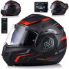 Motocyklová vyklápacia prilba LS2 FF906 Advant Kuka Matt Black Red XXL Motocyklová vyklápacia prilba LS2 FF906 Advant Kuka Matt Black Red XXL