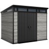 Podpis pent 9x7 plastový záhradný domček storm grey Podpis pent 9x7 plastový záhradný domček storm grey