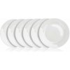 BANQUET Sada plytkých porcelánových tanierov BASIC nedekor. 24 cm biele 6 ks