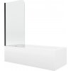 MEXEN/S - Vega obdĺžniková vaňa 180 x 80 cm s panelom + vaňová zástena 70, transparent, čierna 550118080X9007017000 MEXEN/S - Vega obdĺžniková vaňa 180 x 80 cm s panelom + vaňová zástena 70, transparent, čierna 550118080X9007017000