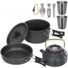 Verk 14463 kempingová súprava pre dvoch čierna Verk 14463 kempingová súprava pre dvoch čierna