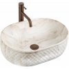 Rea Oktawia Kallisto, umývadlo na dosku 500x355x130 mm, imitácia kameňa, REA-U3528 Rea Oktawia Kallisto, umývadlo na dosku 500x355x130 mm, imitácia kameňa, REA-U3528