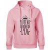 Queens are born in 1976 - Oversized mikina dámská Moon - kratšia + širšia - M ( Ružová ) Queens are born in 1976 - Oversized mikina dámská Moon - kratšia + širšia - M ( Ružová )