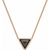 Eppi Zlatý náhrdelník s čiernym triangle diamantom Agila N35757