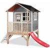 Domček cédrový na pilieroch Loft 300 Grey Exit Toys s vodeodolnou strechou a šmykľavkou sivý Domček cédrový na pilieroch Loft 300 Grey Exit Toys s vodeodolnou strechou a šmykľavkou sivý
