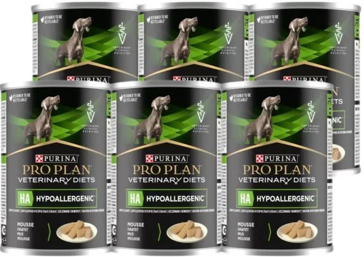 Purina Pro Plan Veterinary Diets HA Hypoalergénne 6 x 400 g