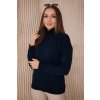 High-neckline sweater in navy blue modrá One size Kesi 5907302600516 High-neckline sweater in navy blue modrá One size Kesi 5907302600516