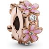 Pandora Bronzový klip Ružové kvety 788809C01 Pandora Bronzový klip Ružové kvety 788809C01