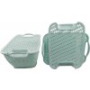 TREND Košík plastový s vrchnákom Ratan 23x17x11 cm