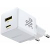 Baseus Palm Fast Nabíječka USB-A + USB-C 30W White Baseus Palm Fast Nabíječka USB-A + USB-C 30W White