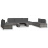 VidaXL 8-dielna sedacia súprava do záhrady, PE ratan, šedá VidaXL 8-dielna sedacia súprava do záhrady, PE ratan, šedá