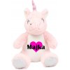 Plyšový jednorožec s menom dieťatka v srdci Plyšový jednorožec s menom dieťatka v srdci