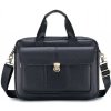 Bullcaptain pánska kožená taška Lanes Čierna 11L