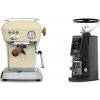 Ascaso Dream PID, Sweet Cream + Eureka Atom W 65 Casa, black Ascaso Dream PID, Sweet Cream + Eureka Atom W 65 Casa, black