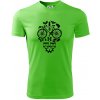 Bike lebka - Pánske tričko Fantasy športové - 3XL ( Apple Green ) Bike lebka - Pánske tričko Fantasy športové - 3XL ( Apple Green )
