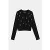 SVETER KARL LAGERFELD EMBELLISHED KNIT CARDIGAN BLACK SVETER KARL LAGERFELD EMBELLISHED KNIT CARDIGAN BLACK