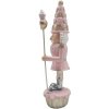 Luskáčik polyresinový s dekorovanou palicou v ruke v ružovej farbe so zlatými dekormi na podstavci 5 x 5 x 16 cm Clayre & Eef 38798 Luskáčik polyresinový s dekorovanou palicou v ruke v ružovej farbe so zlatými dekormi na podstavci 5 x 5 x 16 cm Clayre & Eef 38798