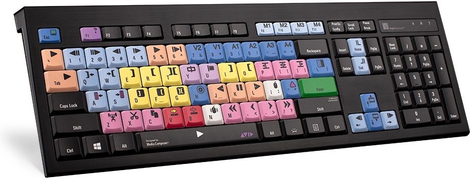 Logic Keyboard AVID Media Composer ASTRA podsvietená ENG pre PC