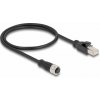 Delock 60072 RJ45 / M12 Sieťový adaptér S/FTP 0.50 m čierna 1 ks; 60072 Delock 60072 RJ45 / M12 Sieťový adaptér S/FTP 0.50 m čierna 1 ks; 60072