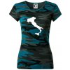 Taliansko obrys - Dámske maskáčové tričko - L ( Petrolejová maskáč ) Taliansko obrys - Dámske maskáčové tričko - L ( Petrolejová maskáč )