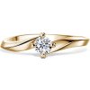 Freya | Zásnubný prsteň so stredovým diamantom 0.25ct, žlté zlato 48