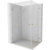 MEXEN/S - Lunar-B Duo sprchovací kút dvere krídlové 100 x 75, transparent, zlato kartáčovaná 832-100L-075P-55-00 MEXEN/S - Lunar-B Duo sprchovací kút dvere krídlové 100 x 75, transparent, zlato kartáčovaná 832-100L-075P-55-00