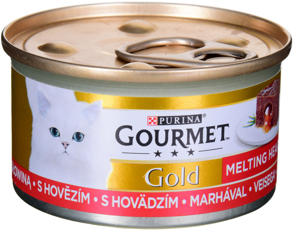 Gourmet Gold cat Melting Heart s hovädziem 85 g