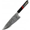 Damaškový kuchynský nôž ZA 37461 Santoku/Čierna/Červená 20 cm Damaškový kuchynský nôž ZA 37461 Santoku/Čierna/Červená 20 cm