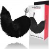Darkness Black Tail Butt Plug Silver 8cm - Análny Kolík, Chvost Darkness Black Tail Butt Plug Silver 8cm - Análny Kolík, Chvost