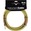 Fender Deluxe Series Instrument Cable, Straight, 5,5m, Tweed