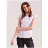 Dámska blúzka s bodkami 9058 - FPrice XL bílá-červená Dámska blúzka s bodkami 9058 - FPrice XL bílá-červená