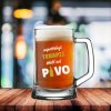 NEPOTREBUJEM TERAPIU, PIVO JE DOSTATOČNÉ - pivný pohár 0,5 l NEPOTREBUJEM TERAPIU, PIVO JE DOSTATOČNÉ - pivný pohár 0,5 l